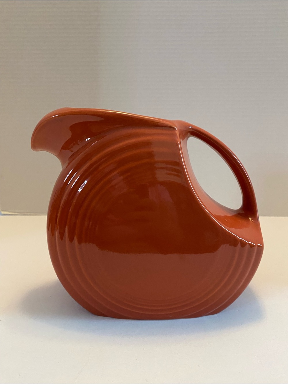 FIESTA Red (Orange) WATER PITCHER Fiestaware ART DECO 30s-40s Homer Laughlin MCM